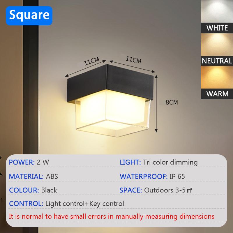 Outdoor Solar LED Wall Light IP65 Waterproof Exterior Wall Light Porch Courtyard Garden Balcony Outdoor Decorative Lighting