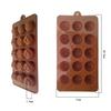 Non Stick Different Styles Chocolate Molds Silicone 15 Cavity Molds 100% Food Grade Silicone Moulds For Chocolate Gummy Candy