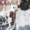 Car Snow Foam Sprayer, Two Nozzles Spraying Can Watering Pot, Hand Pump Pressure Spray Bottle for Cleaning Car Wash 2L