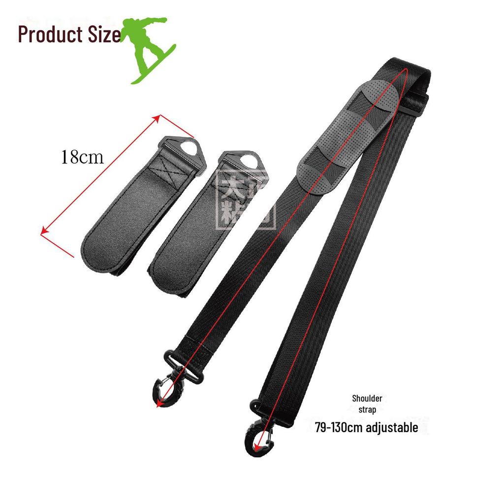 Adjustable Leather Hand-Held Ski & Snowboard Bindings with Straps