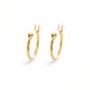 ESTELLE [Official] Women's Hoop Earrings, 18K Yellow Gold (S) 0201-5619-0011-0000