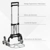 Stair Hand Truck, Portable, Wheels, 70 kg Load Capacity, Folding