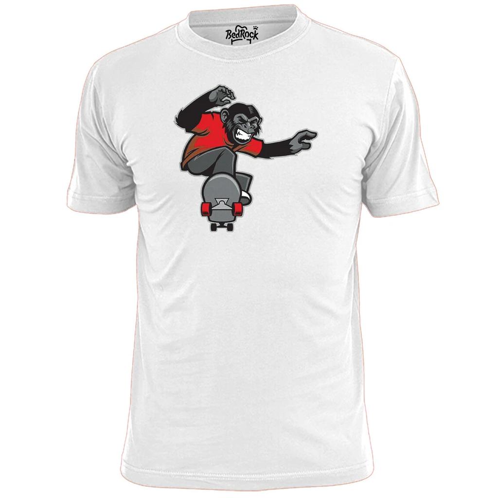 Mens Chimp Riding Skateboard Funny T shirt