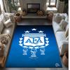 Argentina Printed Flannel Area Rug Non Slip Soft Polyester Floor Carpet Indoor Decor Mat for Bedroom Living Room Sofa Game Room Home Decoration