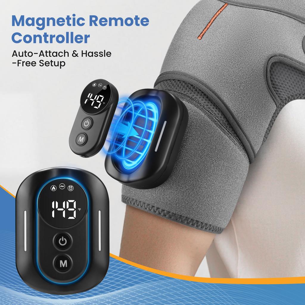 Vibration massager Smart Massage Machine Heating Shoulder Massage Belt Adjustable Led Hot Compress Heating Shoulder Shawl