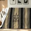 New Orleans Saints Logo Print Flannel Blanket High Quality Warm Comfortable Cover for All Seasons Perfect for Gifts Home Decor