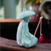 Cute Fisherman Statue Sandstone Garden Statue Micro Landscape Decor Dolls Statue  Living Room