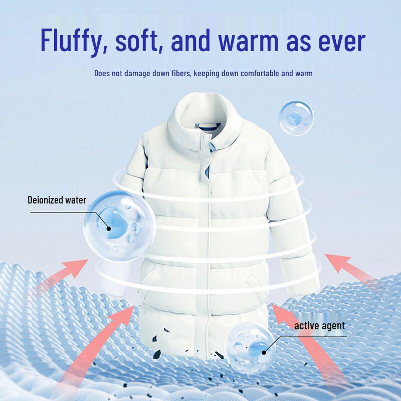 Down Jacket Detergent for Machine Wash: Stain Removal, Softness, Fluffiness, Suitable for Cotton Quilts and Padded Jackets.