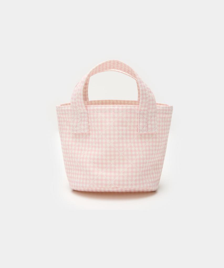 Coor Women Check Mini Canvas Bag (Pink)
