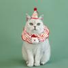 Fournitures pour animaux de compagnie Mignon Noël Animal de compagnie Écharpe Rayée Coton Réglable Ensemble Collier pour animal de compagnie Bavoirs pour animaux de compagnie Dessin animé Lavable Cadeau