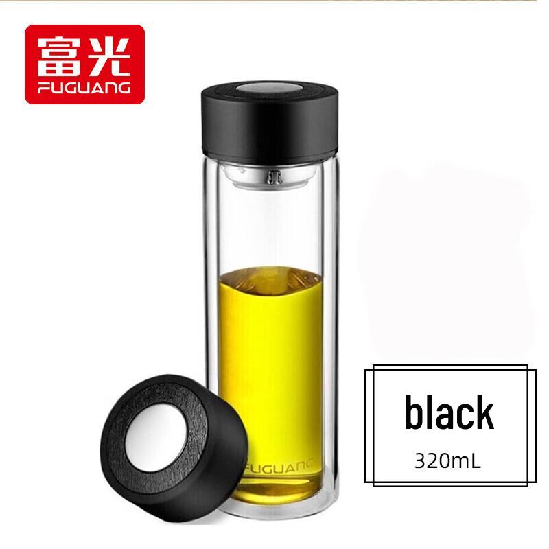 Fuguang Gezhi Double-Layer Glass Tea Infuser Bottle