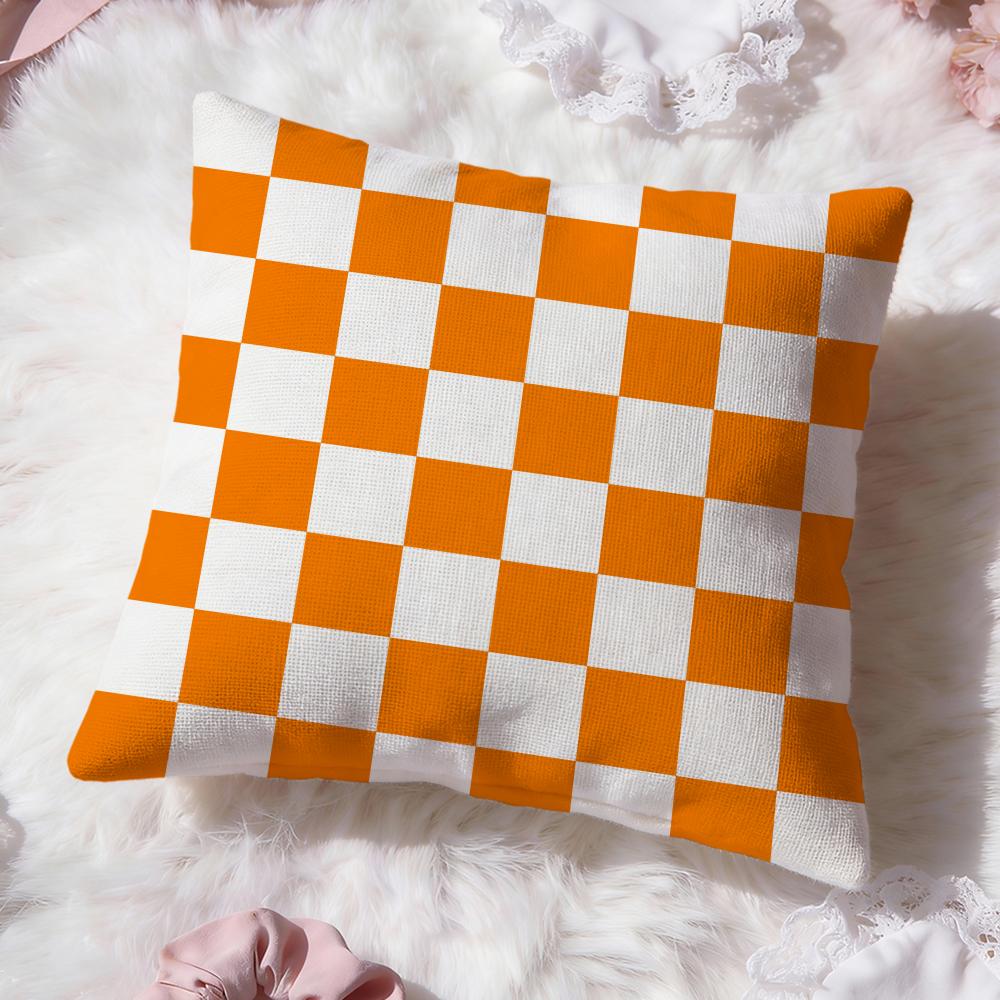 Checkerboard Cushion Cover Premium Comfort Reversible Pillow Cove Two in One Design for Any Room Car Interior