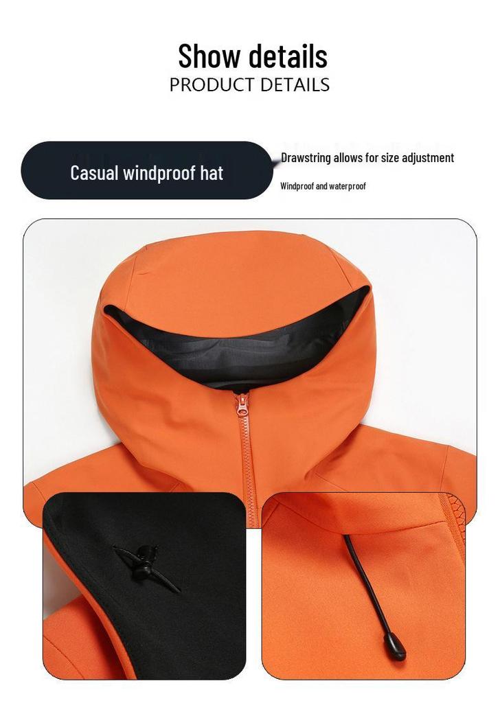 Unisex Soft-Shell Windbreaker: Windproof & Waterproof, Perfect for Spring & Autumn Outdoor Activities