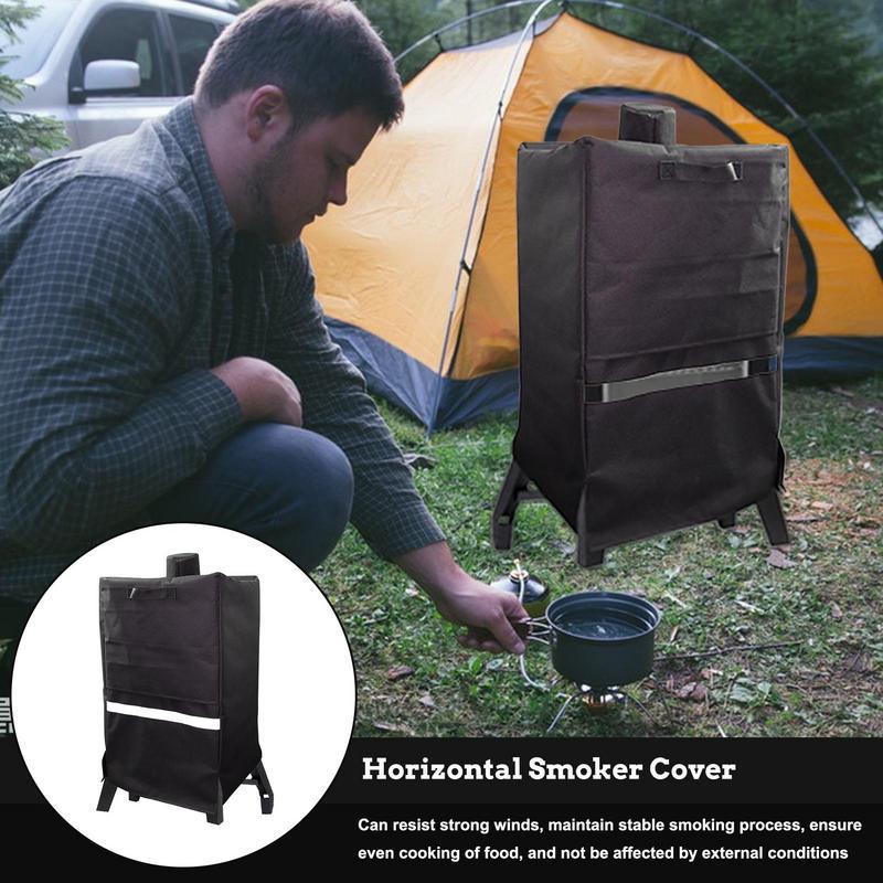 Smoker Cover For Outdoor Grill Outdoor Reflective Smoker Cover Portable BBQ Supplies Windproof Protection Tool For Cooking