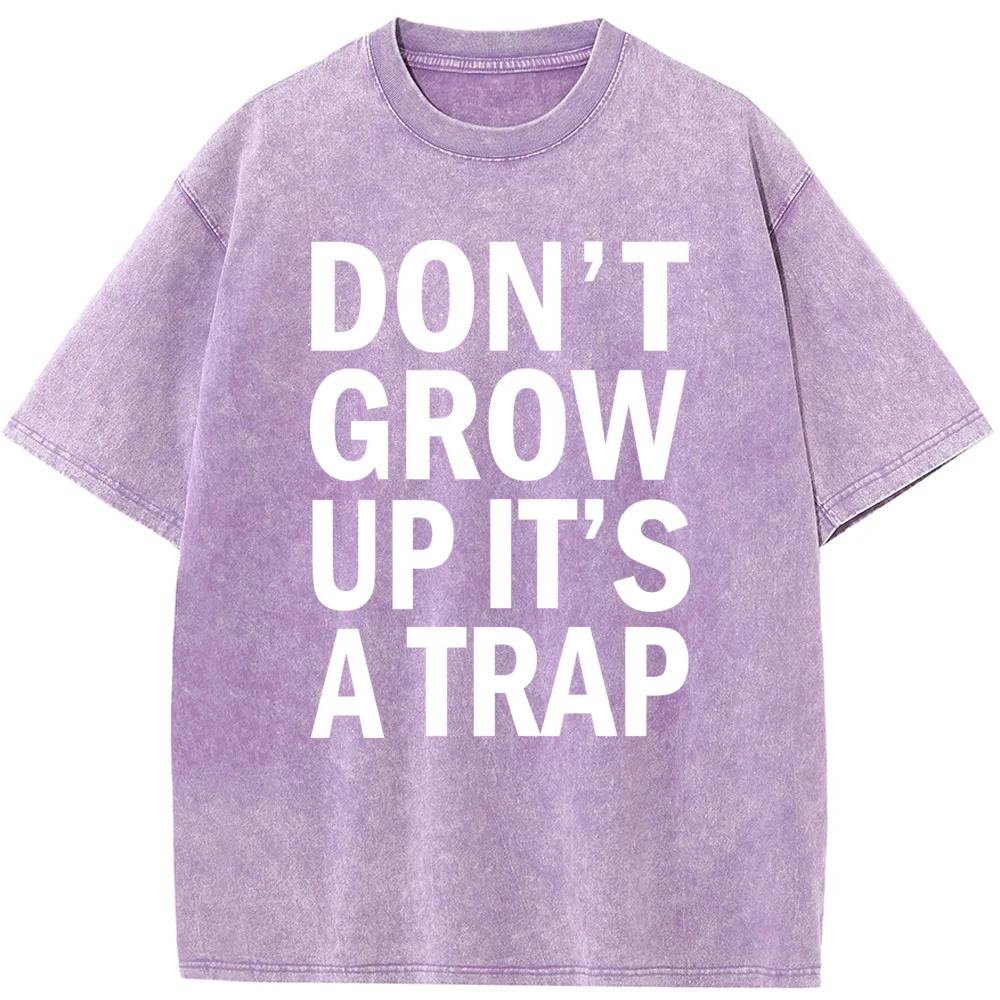 Washed Old High Quality T-shirt Hip Hop Streetwear Men Washed T-shirts Student Top T-shirts