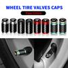 1Set Aluminum Carbon Fiber Styling Anti-theft Auto Tire Valve Caps Wheel Tires Stem Airtight Covers For Model 3 Y X Z LOGO