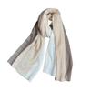 NINA SOLOR Alashan Cashmere Three-Color Patchwork Knit Cable Shawl