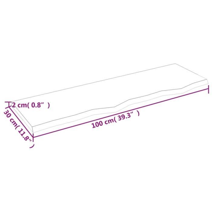 VidaXL Wall Shelf 100x30x2 Cm Solid Untreated Oak Wood 363560