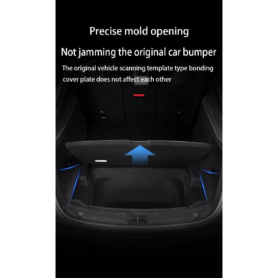For Tesla Model Y Juniper 2026 Rear Trunk Side Storage Box Cargo Organizer TPE Bin Box Flocking Mat Partition Board Accessories