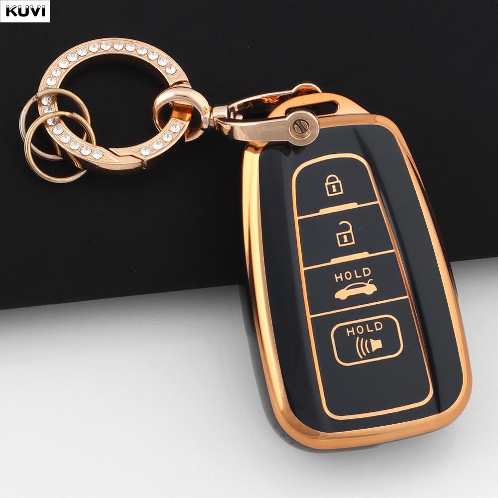 2 3 4 Buttons Hot TPU Car Key Case Fob Keychain Shell For Toyota CHR Camry Corolla RAV4 Highlander C-HR Prius Land Cruiser Prado