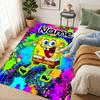 Custom Name SpongeBob Art Living Room Non-Slip Area Rug Soft Carpet for Bedroom Kids Playroom Sofa Office Home Decor Doormat