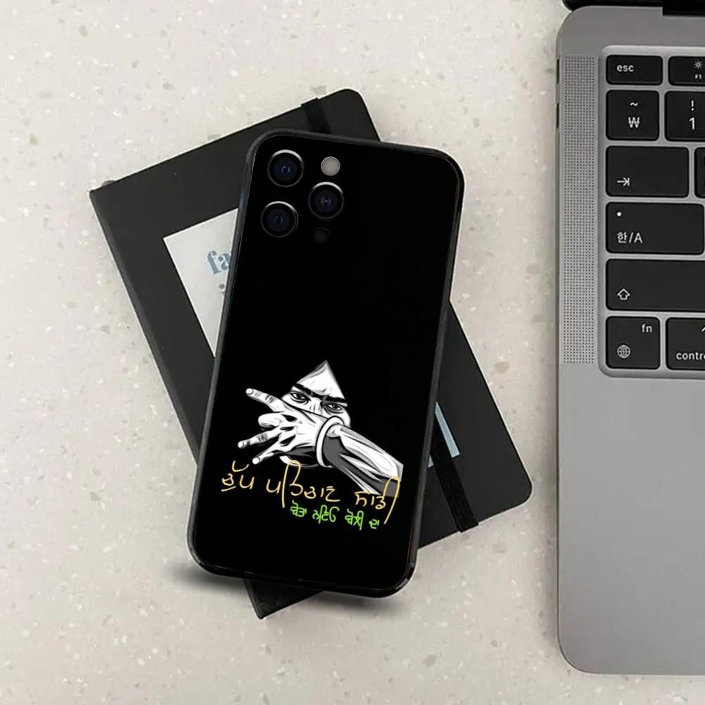 S-Sidhu Moose W-Wala Phone Case For Apple iPhone 15,14,13,12,11,Pro,X,XS,Max,XR,Plus,Mini Soft Black Cover iPhone15