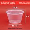 Churong Thickened Disposable Round Transparent Food Containers