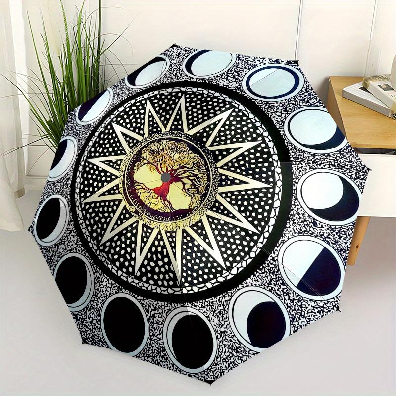 

Moon Phases Tree of Life themed Eight rib Automatic Folding Umbrella Is Suitable for Both Men and Women, Making It A Perfect Christmas and V