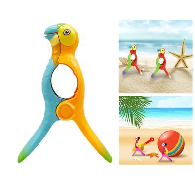 Pince à serviette de plage perroquet pour chaises de plage Porte-serviettes oiseau coloré Pinces à linge en plastique pour jardin Vacances Piscine Plage
