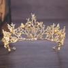 Baroque Branch Bridal Crown Rhinestone Tiara Dragonfly Wedding Hair Accessory