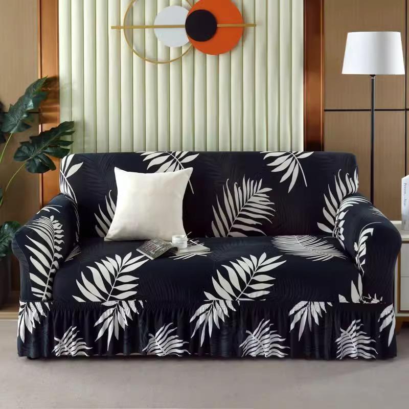 Universal European Style Skirt Sofa Cover  All Season Universal Fabric Summer Sofa Cover  One Piece Sofa Cushion with Sandpaper
