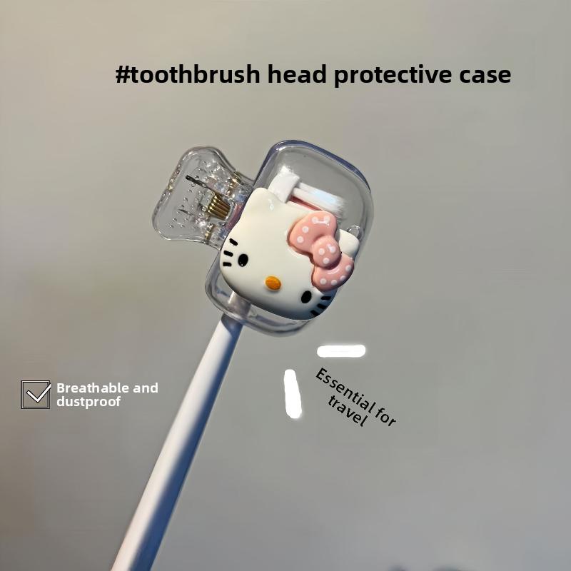 Cute Cartoon HelloKitty Toothbrush Holder Cute Home Essential Box Protecting and Beautifying Your Toothbrush for Travel Using