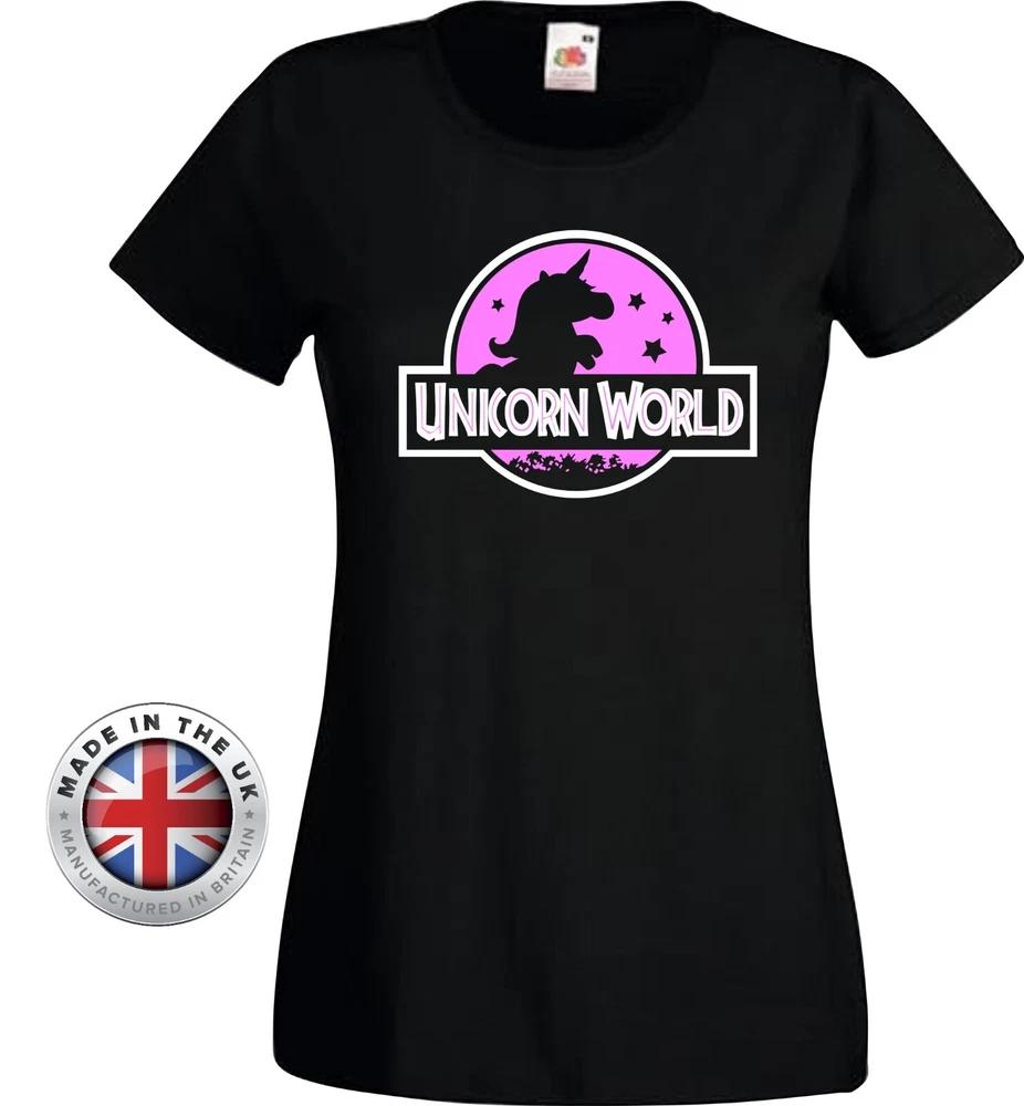 Unicorn T Shirt Unicorn World Jurassic Park Black TShirt UnisexLadies Fitted S