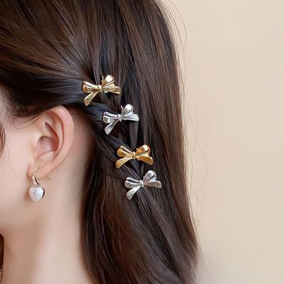 Süße Mini Schleife Haarspange für Frauen Mode Pendler Seite Entenschnabelspange Persönlichkeit Neue Haarnadeln Mädchen Haaraccessoires Geschenke