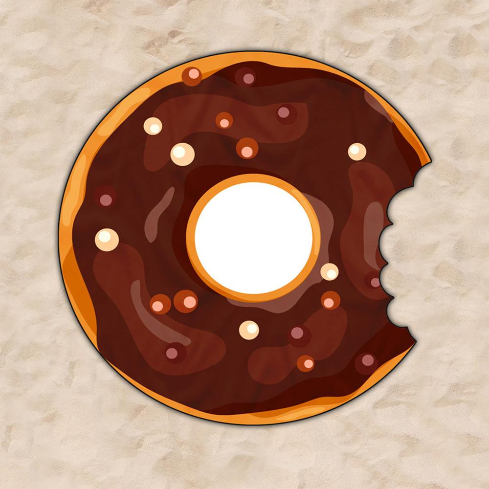 Irregular Donut Towel Material Outdoor Leisure Summer Beach Towel Cushion Dessert Style Fun Towel Bath Towel Bathrobe Towel