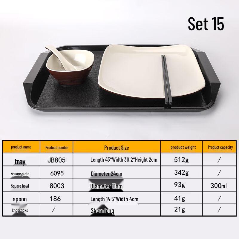 Qianxing Melamine Fast Food Dining Set