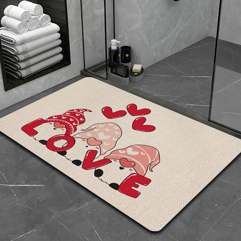 

Рождественский мультяшный ковер для пола ванной и кухни Прочный и устойчивый к пятнам Легко чистится Подходит для домашнего декора 60*90cm