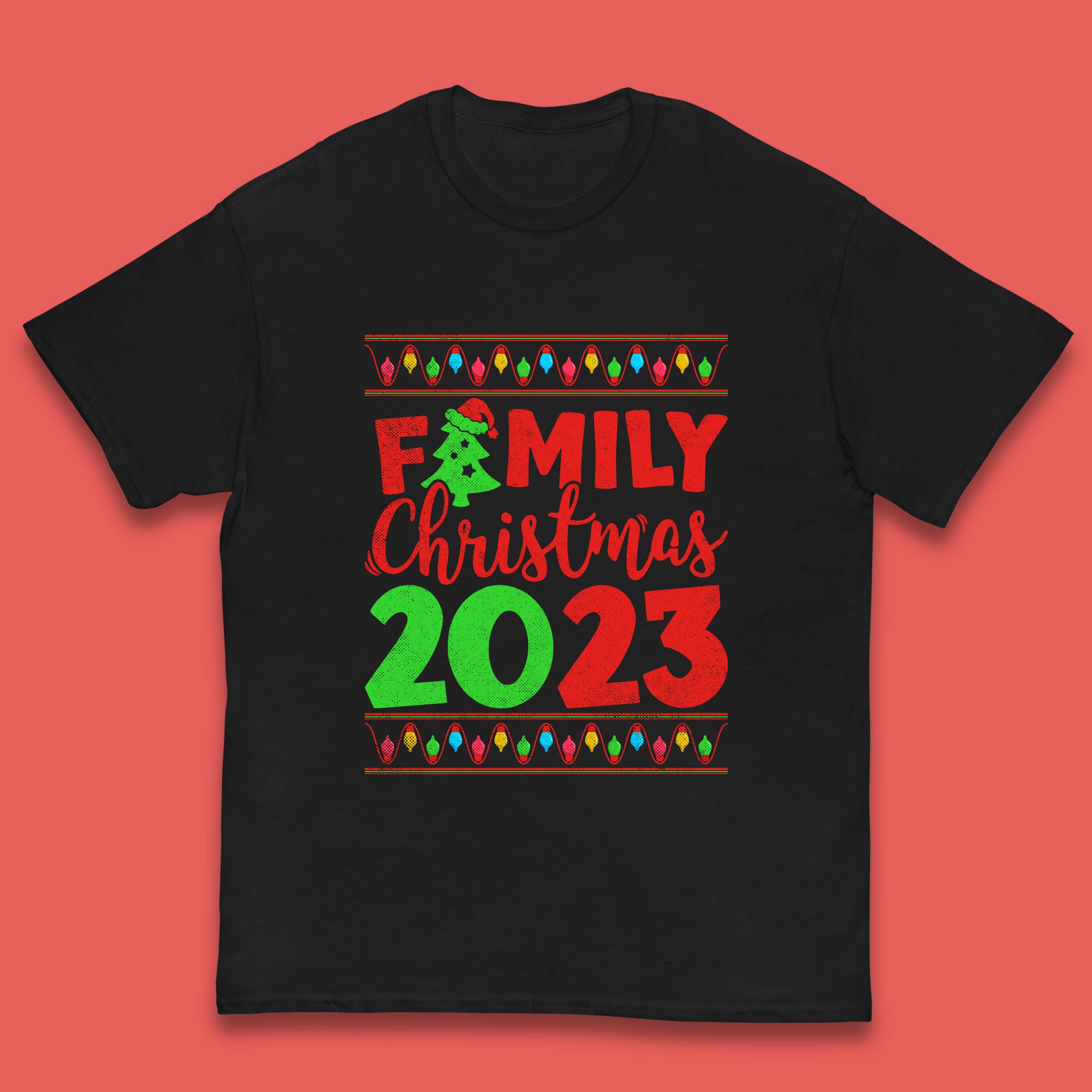 Family Christmas 2023 Merry Christmas Squad Xmas Matching Costume Kids T Shirt 160