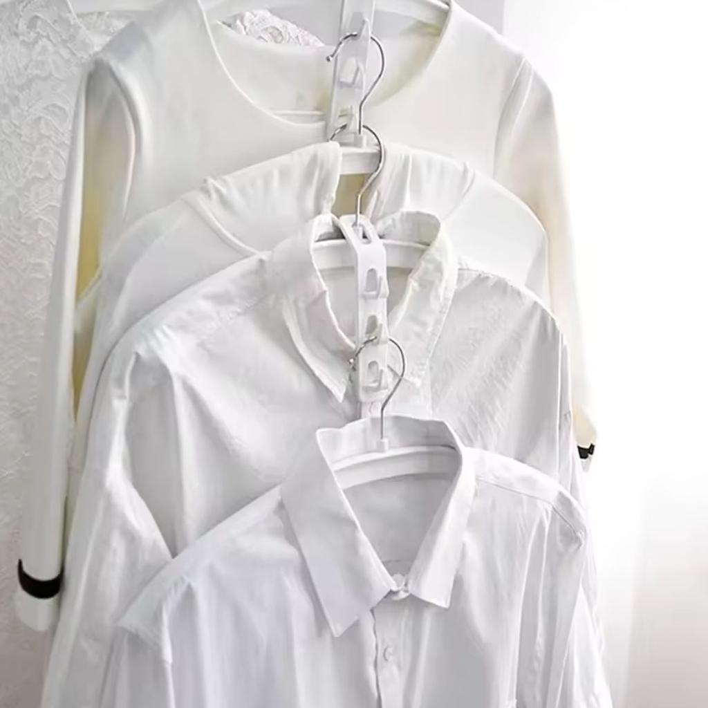 4/8/12 Stück - Rutschfester Kleiderbügel Schrankorganizer Aufbewahrungsregal Halter Verbindungsstück Haken Zuhause Kleiderschrank Platzsparend Kleiderbügel