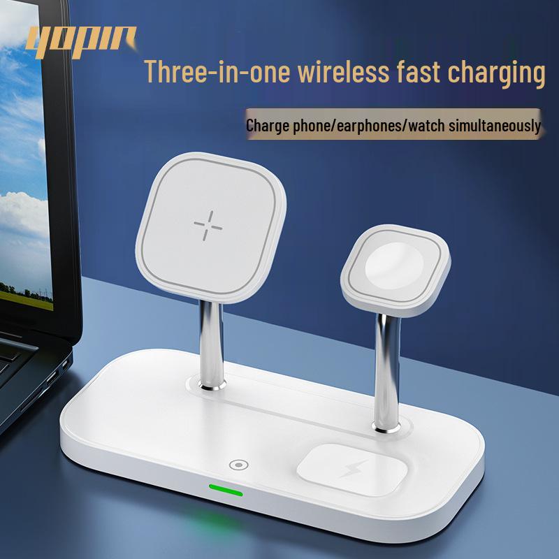 Magnetic 15W Wireless Charger for Apple Phones, Watches, & Earbuds