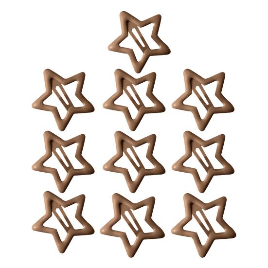 10Pcs Girl Hairpin Versatile Star-Shaped BB Clips Macaron Color Small Hair Pins Stable Hold Hair Accessories