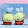 Adorable Cute Bumblebee Plush Toy Keychain Soft Stuffed Animal Key Holder