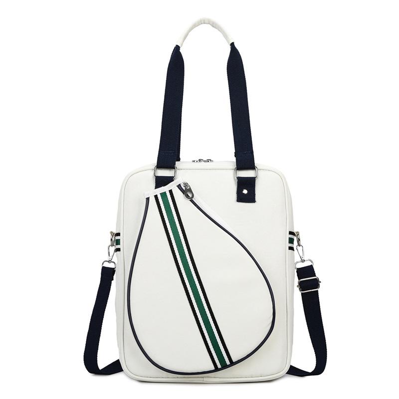 

New Tennis Bag Large Capacity Korean Version Fashion Shoulder Sports Bag Independent Shoe Compartment Badminton Bag білий