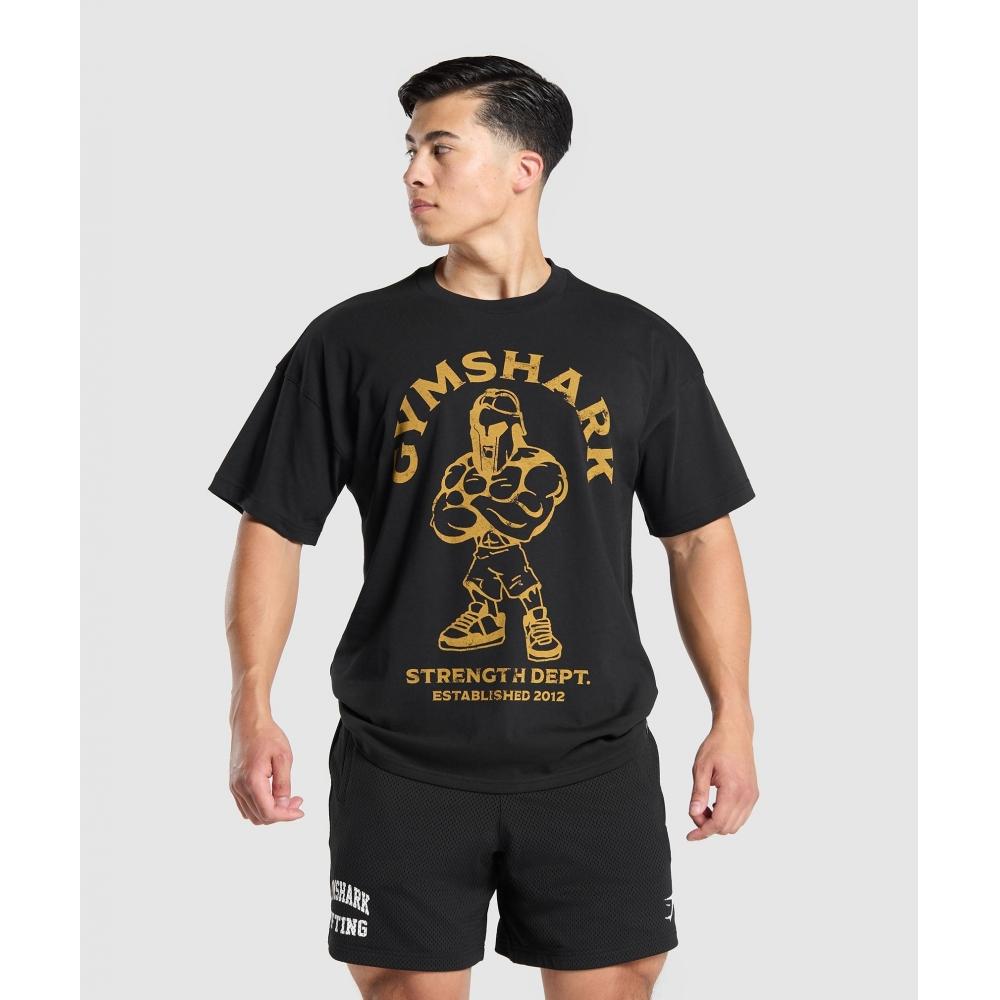 

Футболка GYMSHARK Spartan черная A5A5N BB2J M