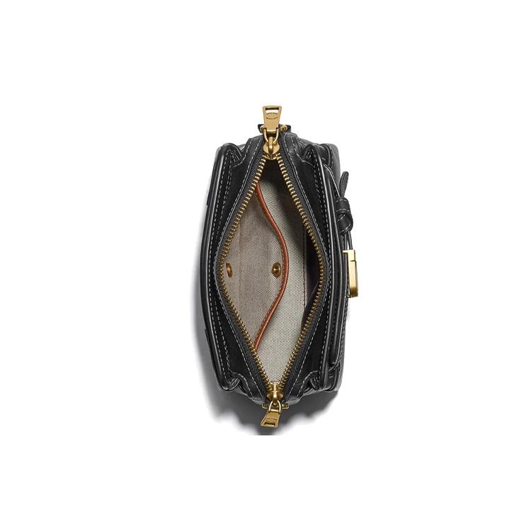 New COACH Tate Leather Handbag, Shoulder Bag, Crossbody Bag Trumpets Women's Black C2633-B4BK