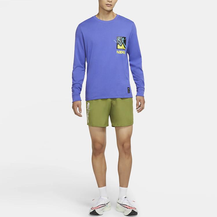 Nike Dri-Fit A.I.R. Hardlooptraining T-shirt Lange Mouw Heren Tops Lavendel CW0942-554