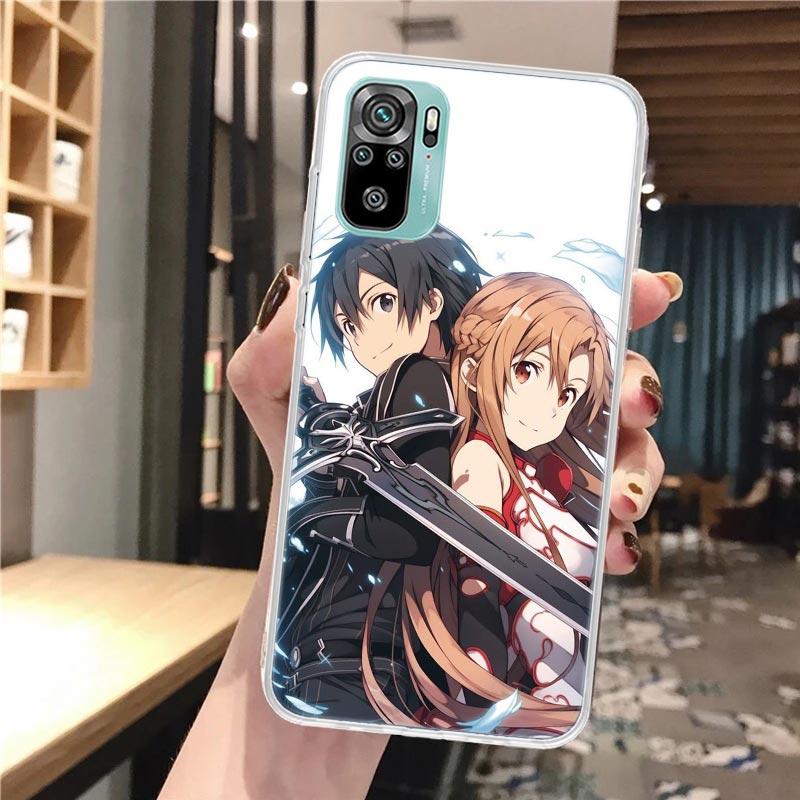 Anime Sword Art Online SAO Soft Phone Case For Xiaomi Redmi Note 14 14S 13 12S 12 11S 11 11E Pro Plus 11T 10S 10 9S 5G Pattern C