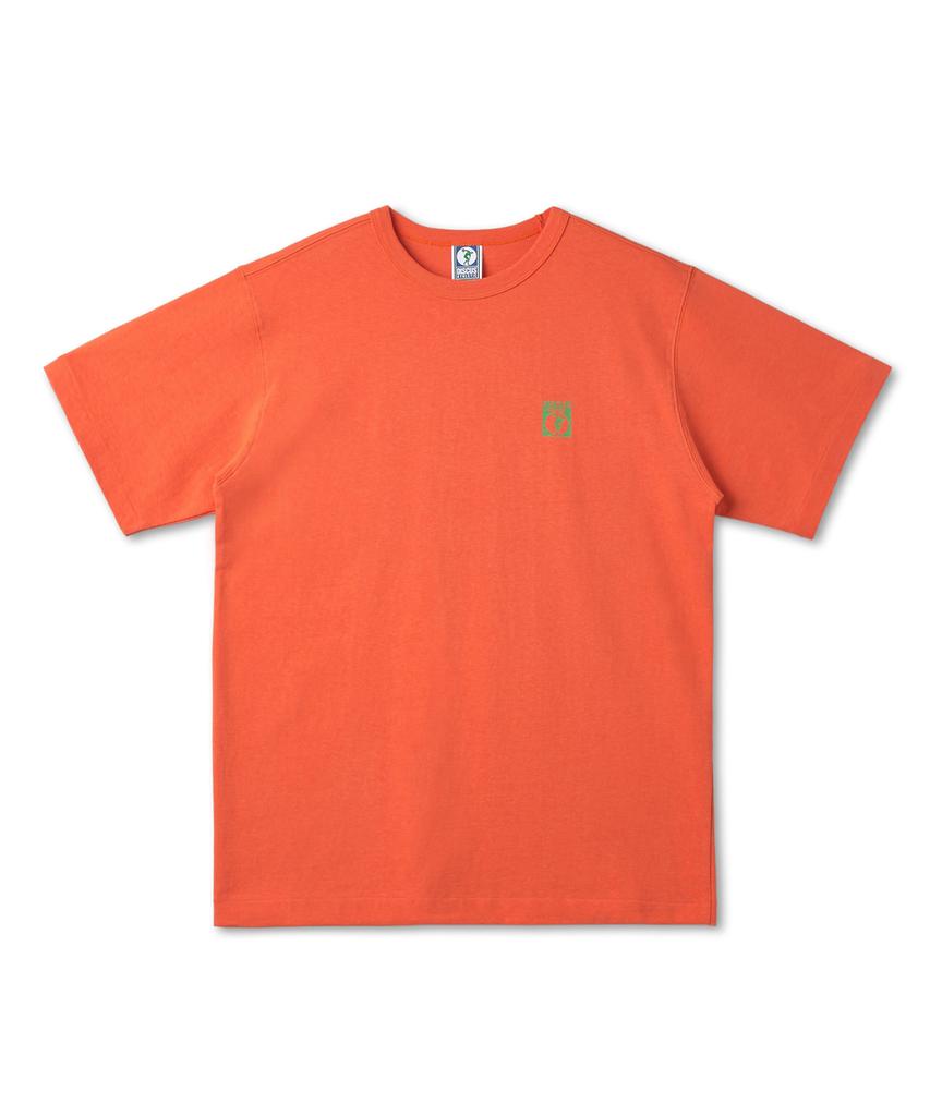 DISCUS ATHLETIC Heavyweight Regular Fit Small Logo T-Shirt Orange