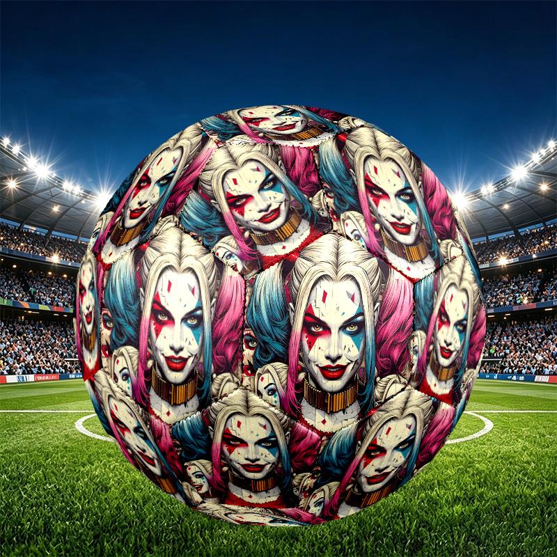Superhero Print Size 5 Soccer Ball, PU Wear Resistant Football for Match Training and Daily Practice, Birthday Gift for Soccer Fans