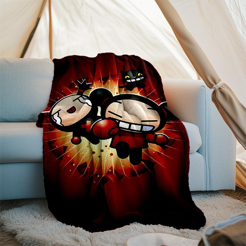 Pucca Theme Printed Blanket - Perfect for Couch, Bed, Travel & Outdoor Use | Machine Washable, Cozy & Durable.